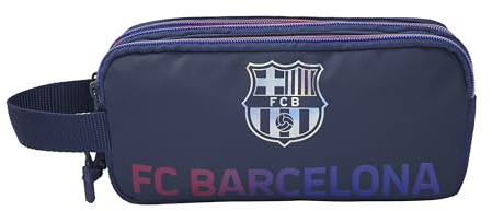 CYPBRANDS- FC Barcelona- Estuche, Portatodo, Material Escolar, Color Blaugrana, Barça, Mes Que un Club, Producto Oficial