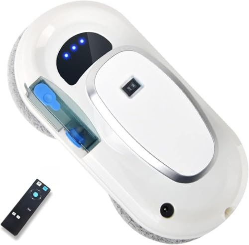 Robot Lavavetri con Telecomando, Sistema di Rilevamento Intelligente dei Bordi per Finestre Alte Interne Ed Esterne, Piastrelle, Vetro