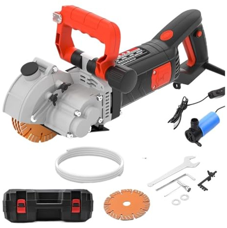 Scanalatrice For Muri Da 4800 W, Taglierina For Calcestruzzo, Puntatrice Laser Elettrica, Circolare 133 Mm Potente