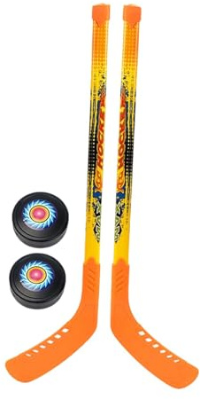 Aymzbd Kids Hockey Sticks and Ball Set Sports Toys Comfortable Skill Development Floor Hockey Sticks Training Gear for Boys Girls