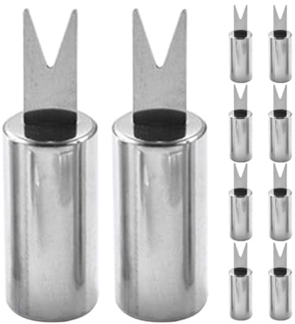 INOOMP 10 Pezzi Supporto per Pannocchia in Metallo Inossidabile per Barbecue Design Compatto e Maneggevolezza Sicura, per Grigliate e Campeggio Accessori Barbecue Resistenti