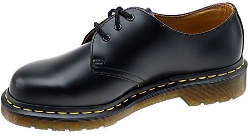 Dr. Martens 1461 Smooth 59 Last BLACK, Unisex-Erwachsene Derby Schnürhalbschuhe, Schwarz (Black/Gelbe Nähte), 40 EU (6.5 Erwachsene UK)