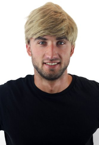 WIG ME UP - GFW1168-24 Herrenperücke Perücke Männer Kurz Jugendlich Lässig Modisch Blond Toupet Neu