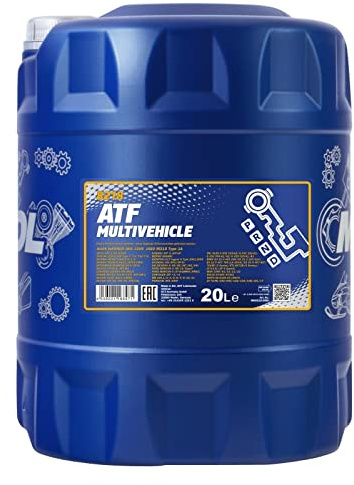 MANNOL 8218 ATF Automatikgetriebeöl synthetisch, JWS 3309, 20L | Für Automatikgetriebe von GM, Ford, Nissan, BMW, Volvo, VW G 052 025-A2, stabil bis -45°C, mit Korrosionsschutz