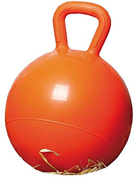 NETPROSHOP Pferdespielzeug Weicher und Robuster Spielball Durchmesser ca. 25 cm Orange, Farbe:Orange