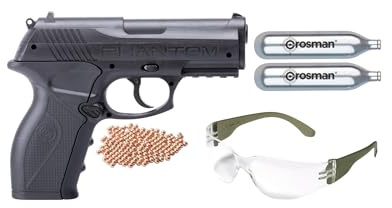 Crosman P10 Kit Tipo C11 CO2 (4,5mm) | Pistola de Aire comprimido (balines de Acero). Arma de Co2. Calibre 4,5mm