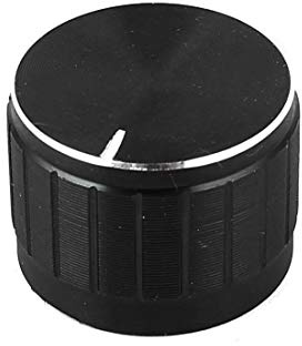 BE-TOOL Potentiometer Knauf 15/17/19/21/30/40 6 Größen Metall gerändelt Topfknäufe – Schwarz für 6 mm Potentiometer/Drehgeber, schwarz