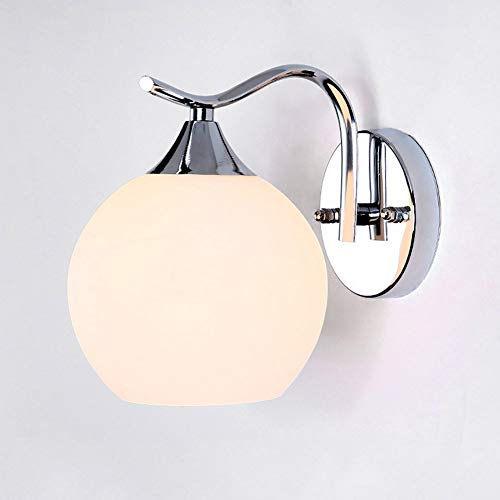 Mengjay E27 Industria moderna Luci sfera di vetro Lampade da parete, Applique da parete Interno per camera da letto, soggiorno, corridoio
