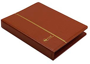 3 Loch Leder leeres Münzalbum Papiergeld Die meisten 20 Blatt Gedenkmünzensammlung Album Ordner Bücher Bücher für Münzen, braunes leeres Album