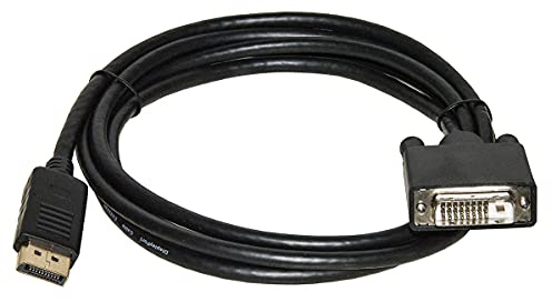 LINK LKCDPDVI100 - Cavo DisplayPort 1.2 Maschio - DVI (24+1) Maschio (10 metri, nero, disponibili varie lunghezze) – Contatti placcati oro – Schermatura contro EMI e RFI per segnale stabile