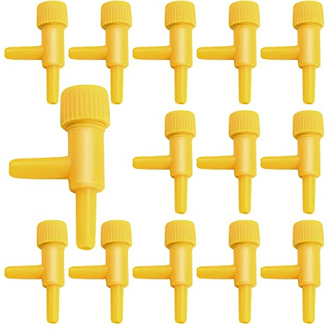 NA 20 Pcs Air Pipe Control Valve Valves Aquarium Adjustable Air Flow Switch Valve Regulator for Fish Tank