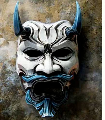 ausuky Oni Teufel Traditionelle Japanische Halloween Maske Dämon Verkleidung Prajna Cosplay (Modell 1)