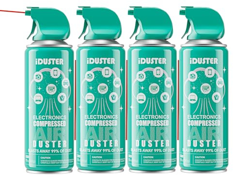 iDuster Compressed Air Duster Disposable, 4-Pack