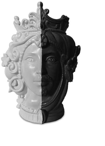 Baci Milano Testa Coppia Bianco/Nero 18cm