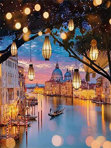 Diamond Painting Bilder Full Küste des Sonnenuntergangs 5D DIY Diamant Malerei Kinder Erwachsene Mosaik Strass Basteln Dekoration für Wohnzimmer oder Schlafzimmer Wall Décor 80x120cm/32x48inch Round