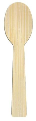 Monouso | 50 Cucharillas de Bambú, 9cm | Cucharas de Madera, Cubiertos Desechable, Resistentes, Biodegradables, Sostenibles
