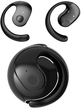 Écouteurs à oreilles ouvertes sans fil Bluetooth à suspendre pour course à pied, gym, cyclisme, conduction osseuse de l'air, écouteurs Bluetooth pour jeux d'enfants, pour iPhone et Android