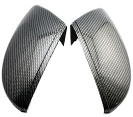 Spiegelkappen Seitenspiegel Abdeckkappen Carbon Schwarz Rückspiegel Abdeckung Kappe Für VW Für Golf 7 Für Golf 5 GTI 6 Für Passat B7 CC Für Scirocco Für Polo 6R 6C MK6 Kappe Für Jetta 6 MKVI(Carbon Fi