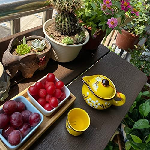 Klappbarer Balkonhängetisch aus Holz, verstellbar, für Außenbereich, Geländer, Bar, Schreibtisch für Terrasse, Garten, faltbar, Deckhalter, Braun