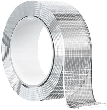 Cinta adhesiva nano de doble cara, cinta adhesiva de doble cara, cinta adhesiva reutilizable, adhesivo multiusos, asas transparentes, cinta adhesiva fuerte y resistente para