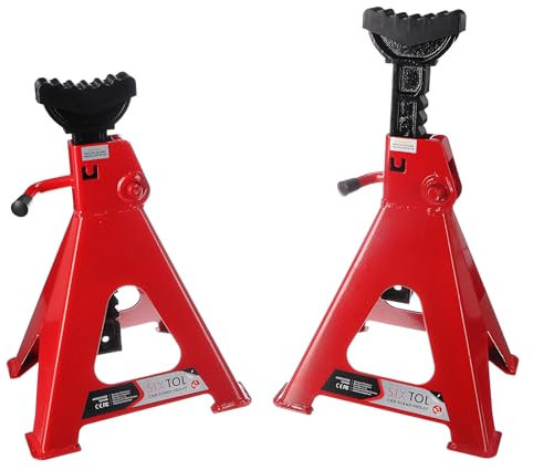 SIXTOL Mechanic CAR Stand PRO 6T | Kfz-Unterstellböcke | 2 Stück | Tragkraft 6 Tonnen | Höhenverstellbar | Stabile Stahlkonstruktion