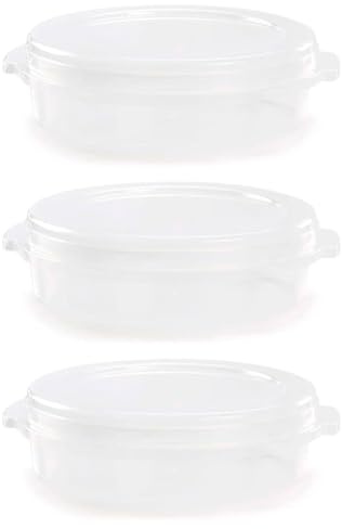 Acan Tradineur - Pack de 3 Fiambreras para Tortillas - Fabricado en plástico - Capacidad de 3 litros - Apto para microondas y lavavajillas - 8,5 x 30 x 27,5 cm