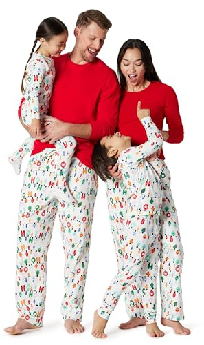 Amazon Essentials Ensembles de Pyjamas de Noël Assortis pour la Famille Homme, Lumières Festives, M