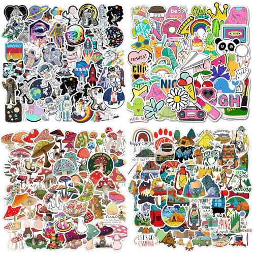 200Pcs Vintage Aesthetic Stickers for Scrapbooks,Cute Vinyl Sticker for Water Bottles Skateboard Notebooks Phone Kindle,Laptop Stickers for Kids Teens Adults Girls