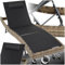 tectake® Sonnenliege, 6-Fach verstellbare Rückenlehne, Gartenliege wetterfest, Poolliege mit Kopfkissen, Outdoor Liege, UV-beständig, Strandliege für Garten, Terrasse und Balkon - Natur
