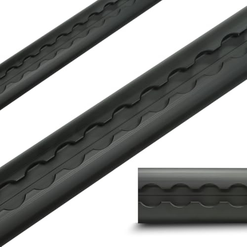 LOADCARE Binario per airline, nero, semicircolare, di sicurezza del carico, per furgone, in alluminio, verniciato a polvere, per camion, auto, rimorchi (3, 2 metri)