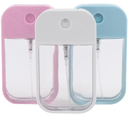 3 Piezas Botella de Perfume de Vidrio, Botella Atomizadora de Perfume Reutilizable, para Líquidos Cosméticos, Muestras de Perfume (45ml)