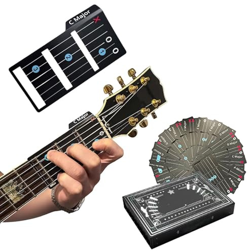 Ultimative Gitarren-Akkord-Flashkarten 2025 für Spieler | Superschnelles Lernen mit visuellen Diagrammen | Haltbar und tragbar, perfekt für Anfänger, Fortgeschrittene und