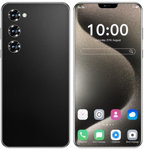 Generico S24U Cellular Phone, AI Smartphone,Unlocked Android,6800mAh Battery, 6.8 HD+120Hz Smartphone, 108MP Zoom Camera,Supports facial recognition, WIFI, BT, FM, NFC, GPS, OTG (BLACK)