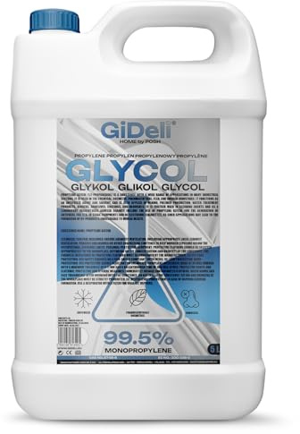 GiDeli Propylenglykol 99,5 % 5 l monopropylenglykol (PG) lösningsmedel för kosmetika farma kemi industri laboratorium och tekniska tillämpningar