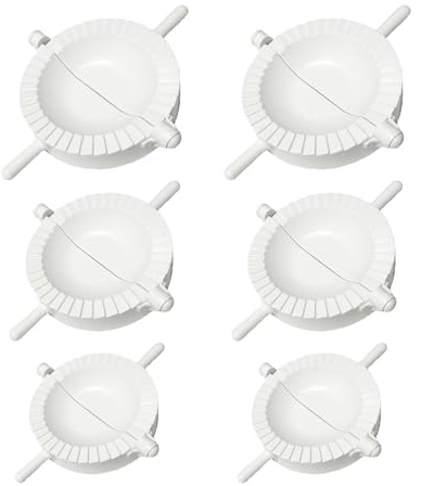 6 PCS Dumpling Maker Pasty Maker Mould, Dumpling Wrappers Dough Pastry Press Wrapper Molds, Tool Accessories Kit for Home Kitchen Cooking Baking (7cm, 8cm, 10cm)