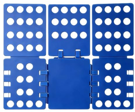 Heanvmyss Laundry Folding Board Clothes,T-Shirt,Zusammenleghilfe,Hemdenfaltbrett Kunststoff,T-Shirt Organizer für Kinder und Erwachsen (Blau)