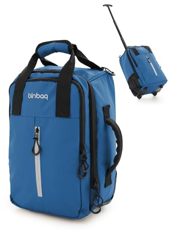 HAUPTSTADTKOFFER Blnbag M7 - Trolley de Cabina 40×20×25 cm Impermeable, Maleta de Mano Ligera 20L para vuelos de Ryanair, 2 Ruedas y Compartimento Acolchado para portátil, Color Azul