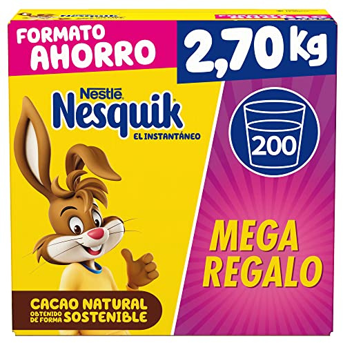 Nesquik NESTLÉ Instantáneo Cacao Soluble 2.7kg Estuche, 1 unidad, modelo surtido (Paquete de 6)