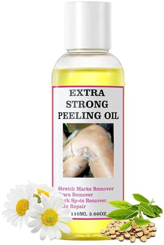 Yellow Peeling Oil for Dark Skin, Extra Strong Peeling Oil, Natural Formula Exfoliating Peels Solution for Face, Body, Hands and Foot Dead Skin Remover (110ml)