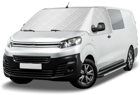 Couverture de pare-brise de voiture pour Citroën Jumpy/FIAT Scudo/Peugeot Expert 2016-2023 Couverture de pare-brise thermique externe pliable Couverture de pare-brise Couverture de pare-brise avant