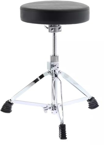 WOODBRASS NYX DT-1500 - Taburete de batería ajustable Drum Throne estable doble base, asiento confort de alta densidad, hardware robusto 150 kg