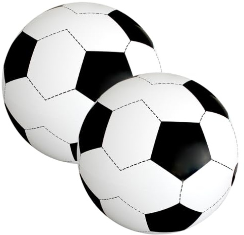 Sjfbebsy Balón de fútbol Inflable Gigante de 2 uds., balón de fútbol de Gran tamaño para Jugar al Aire Libre para Playa, jardín y Parque, 47 Pulgadas, balones de inflables