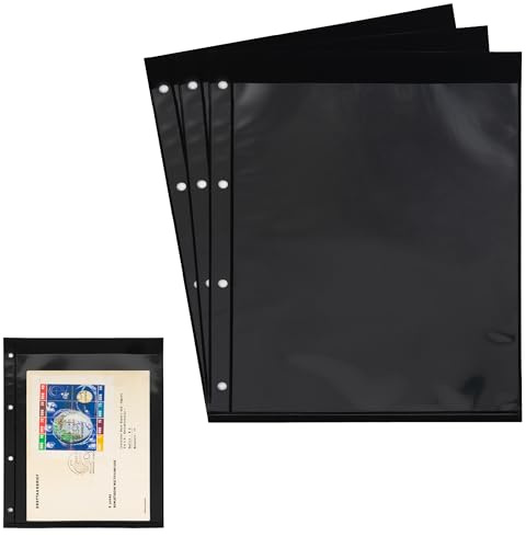 Prophila Collection 3 doppelseitige Einsteckblätter schwarz 1zeilig