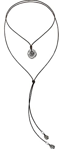 Beau Soleil Jewelry läderkedja dam halsband läderband kedja lädersmycken tribal mynt Ibiza stil, Läder, Ingen ädelsten