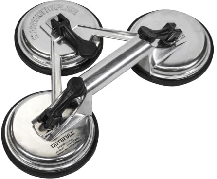 Faithfull SUCPAD3P - Microventosa elevadora de triple aluminio