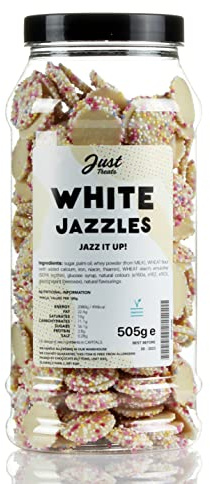 Traditional White Chocolate Snowies Gift Jar from the A-Z Retro Sweet Shop Collection