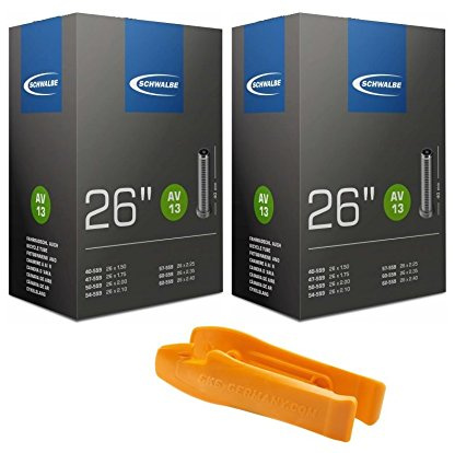 Schwalbe Schlauch AV 13-26 - 2er Set Autoventil inkl. SKS Reifenheber