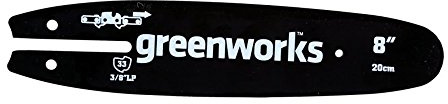 Greenworks Barra di Guida per Motoseghe a Catena, Barra Oregon da 20 cm Adatta alle Motoseghe della Serie 24 V e 40 V Greenworks