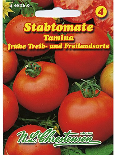 Tomate Tamina Stabtomate frühreifende Sorte, mittelgroße Früchte , ertragreich