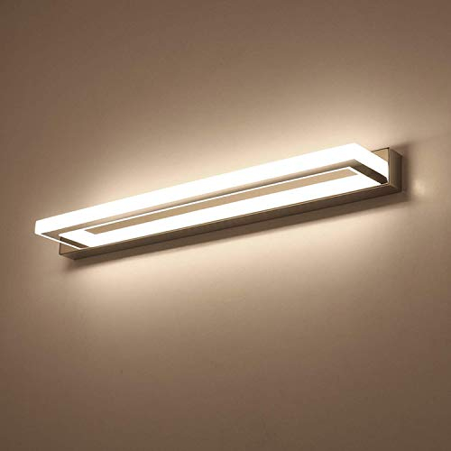 ECOBRT LED Lampada a specchio Cromo Lampada da bagno 42cm Lunga 9W Lampada a specchio Bagno 4000K Lampada a parete Ban 220V